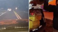 Vídeo: homem pula de carro após tentar fugir com 107 kg de maconha em MG