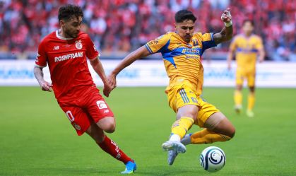 Lance de Toluca x Tigres na final da Copa dos Campeões Concacaf 2026