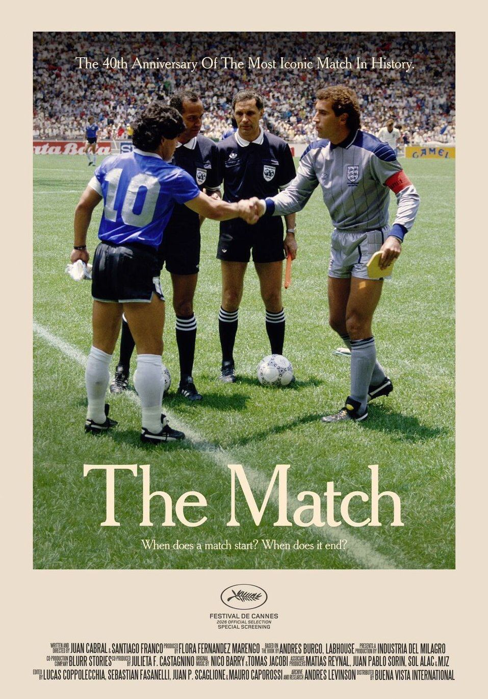 "The Match", documentário sobre o Argentina x Inglaterra de 1986, será exibido em Cannes • Divulgação/Festival de Cannes