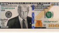 Trump publica imagem de nota de cem dólares com o próprio rosto