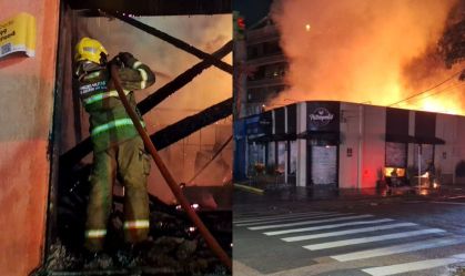 VÍDEO Incêndio destrói padaria e comércios em Porto Alegre