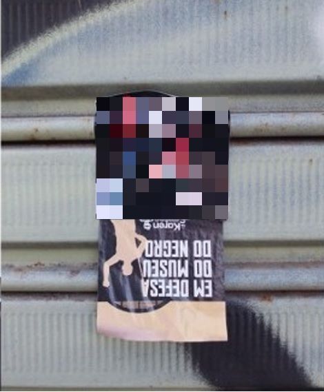 Adesivo colado pelo grupo chamando jovens para comunidade neonazista online • PCRS