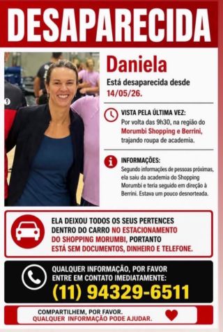 Polícia Civil de São Paulo investiga o desaparecimento de Daniela Lara Cardoso Novellino, de 54 anos • Reprodução/Redes sociais