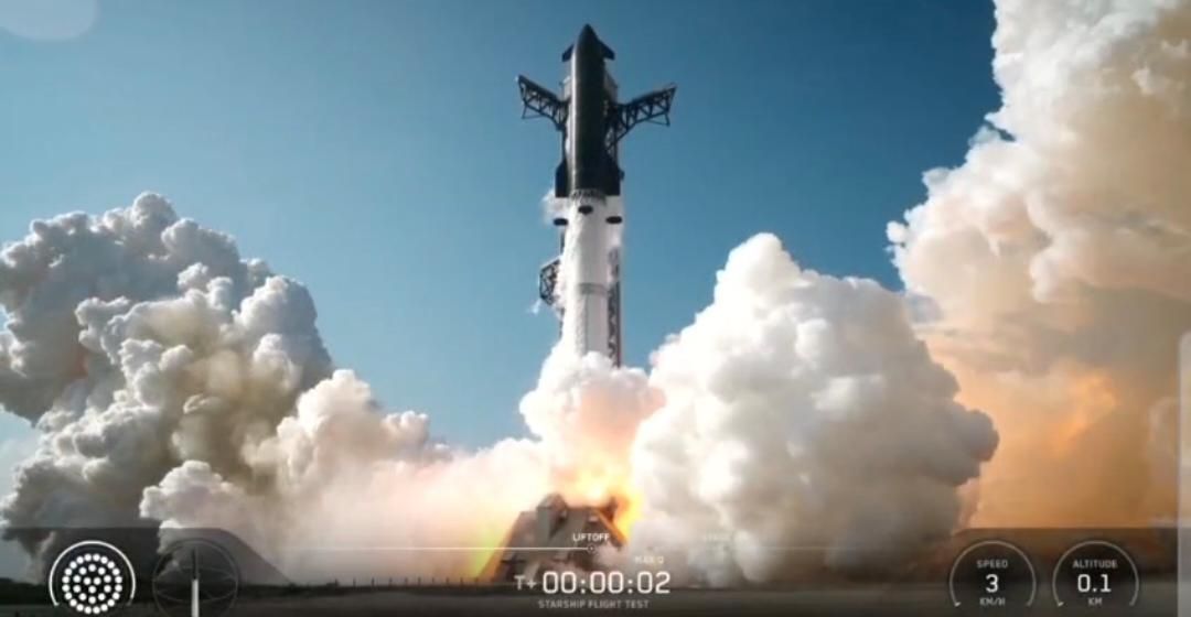 Vídeo: veja momento do lançamento da Starship, missão da SpaceX