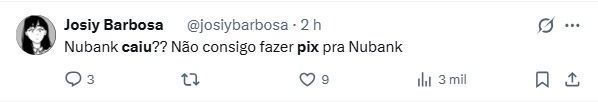 • Reprodução/X (@josiybarbosa)