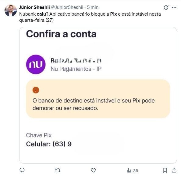 • Reprodução/X (@JuniorSheshii)