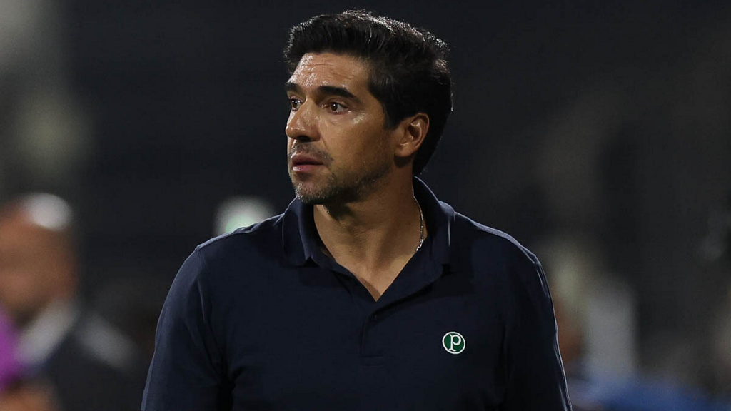 Abel em jogo do Palmeiras na Libertadores