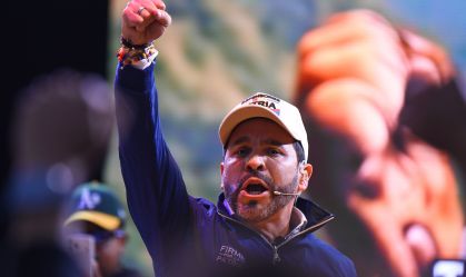 Presidential Candidate Abelardo de la Espriella Campaigns in Bogota.