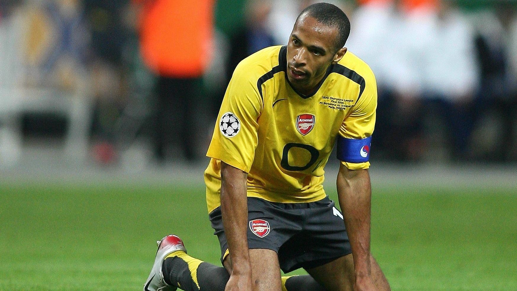 Thierry Henry, atacante do Arsenal na final da Champions League de 2005-06
