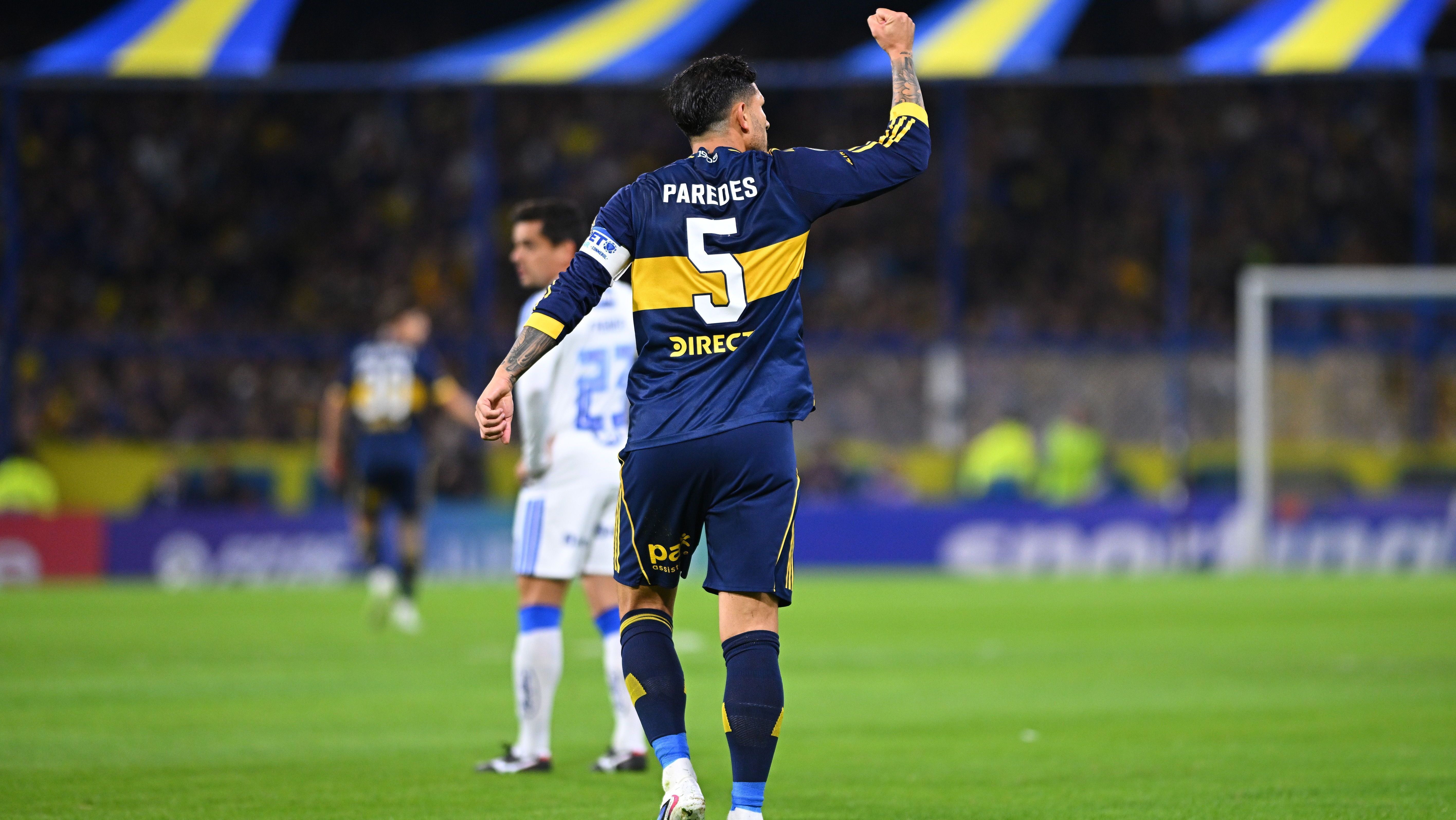 Leandro Paredes comemora gol do Boca Juniors sobre o Cruzeiro pela Libertadores