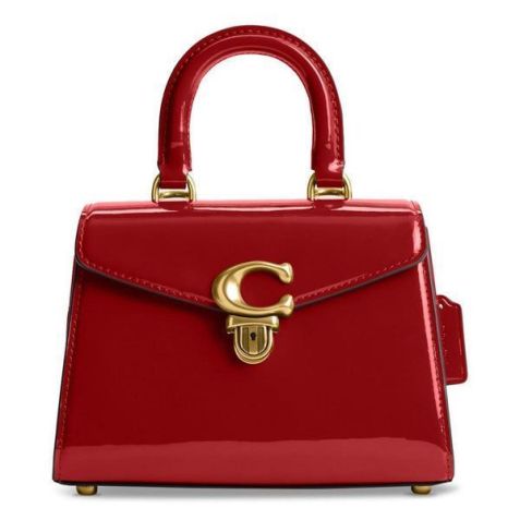 Sammy Top Handle 21 Small Patent Leather Handbag • Reprodução