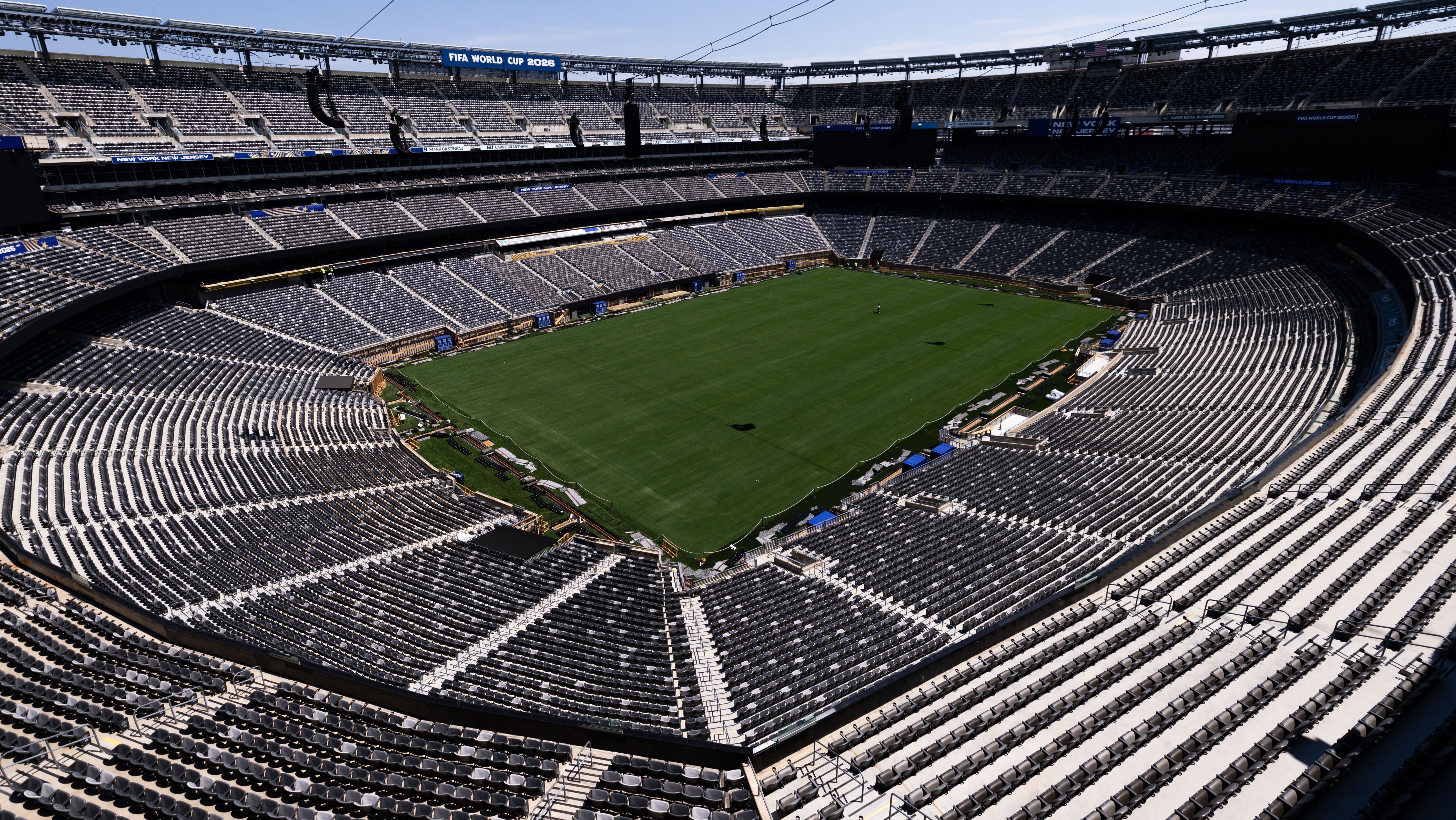 O New York New Jersey Stadium em East Rutherford, Nova Jersey, será uma das sedes da Copa do Mundo deste ano