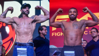 Fight Music Show: Davi Brito e Kleber Bambam se encaram durante pesagem