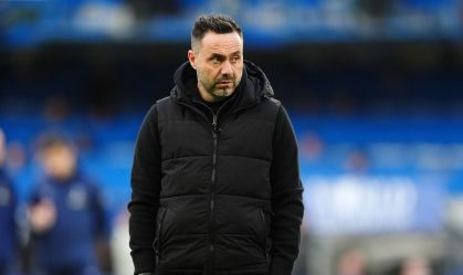 Roberto De Zerbi em jogo do Tottenham