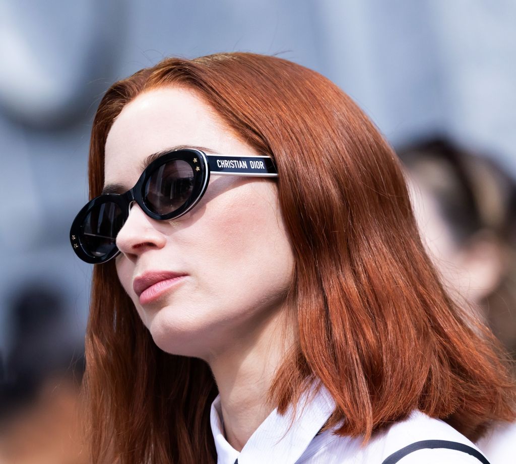 Emily Blunt nas gravações de "O Diabo Veste Prada 2"