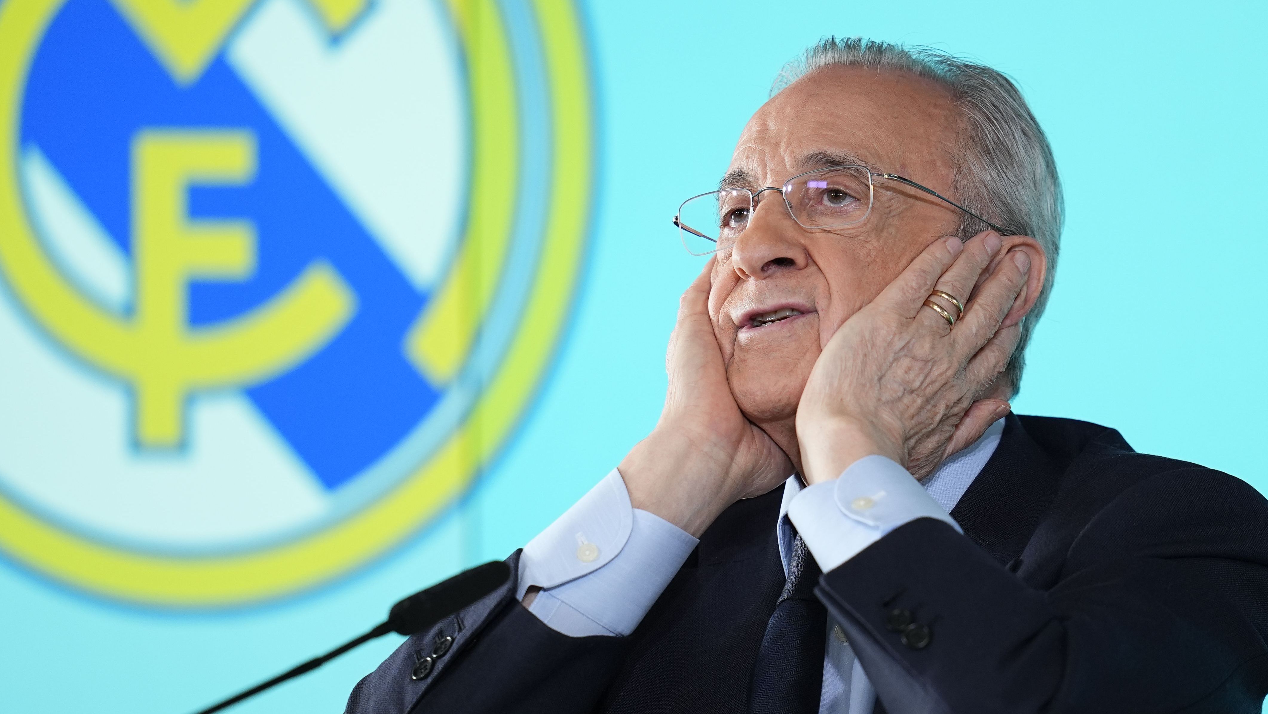 Florentino Perez Of Real Madrid Press Conference