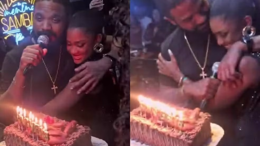 Erika Januza publica registros do aniversário ao lado de Arlindinho