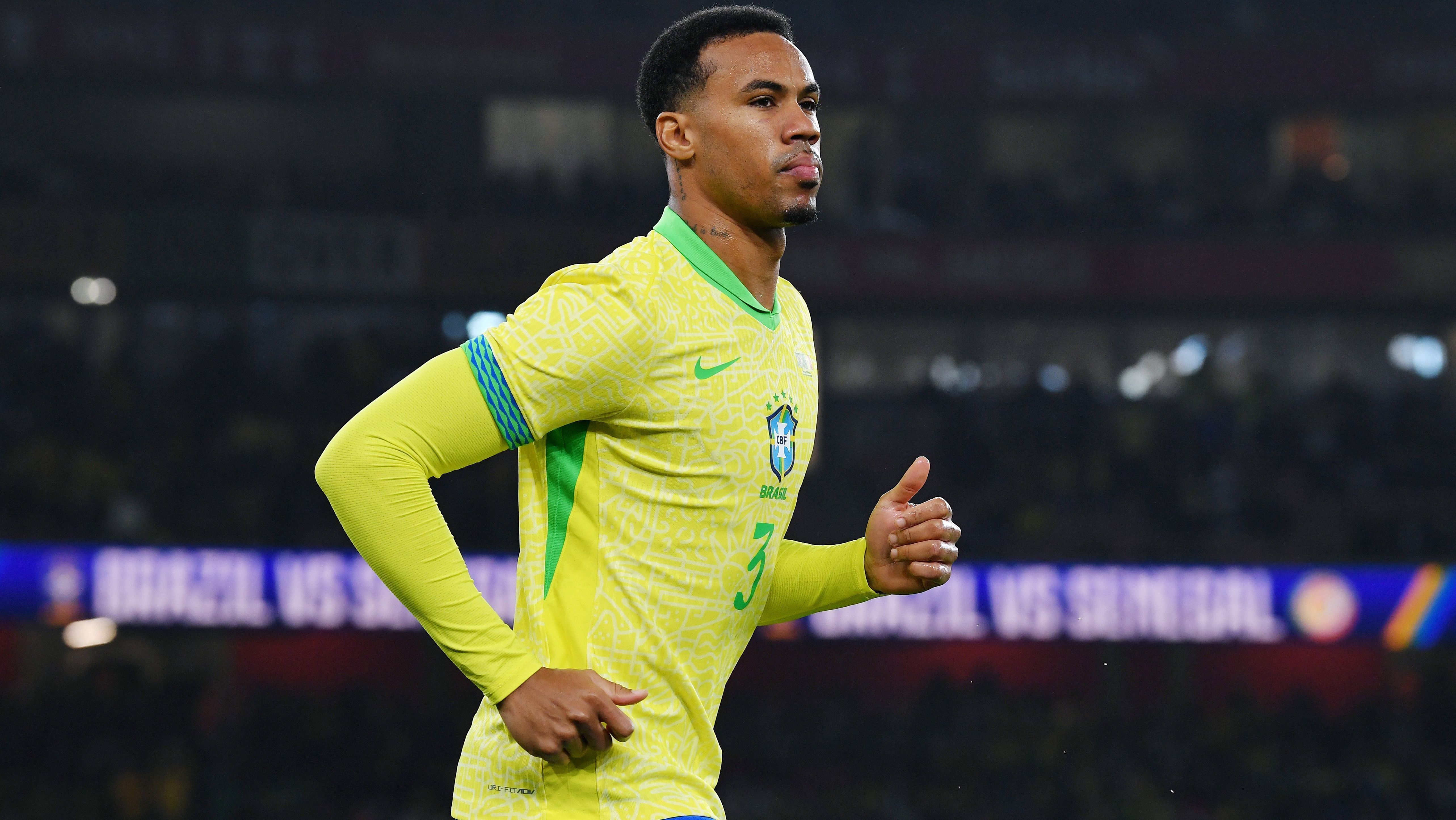 Gabriel Magalhães em ação pela Seleção Brasileira