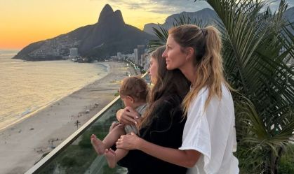 Gisele Bündchen mostrou os filhos em uma publicação do Dia das Mães