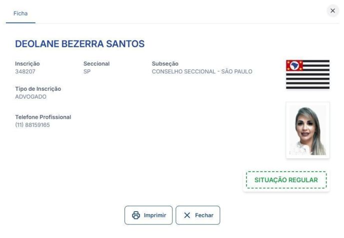 Cadastro Nacional de advogada de Deolane Bezerra está regular • CNA OAB