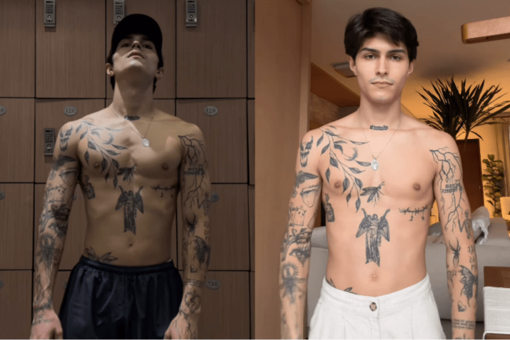 JP Mota mostra seu antes e depois de perder 10kg devido a depressão • Reprodução/Instagram