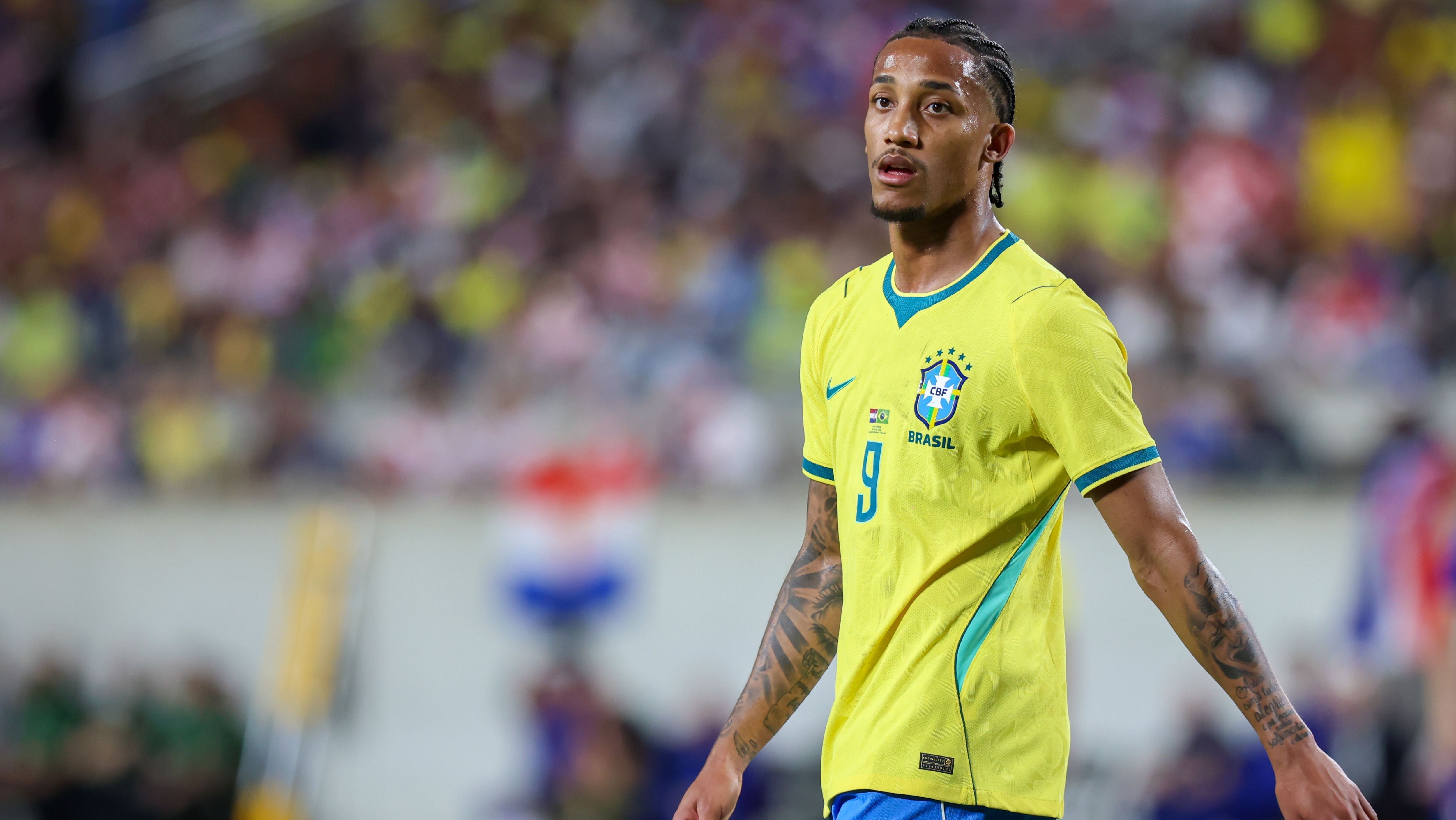 João Pedro, atacante do Chelsea, em amistoso da Seleção Brasileira na Data FIfa de março