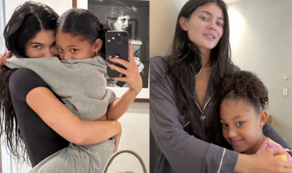 Kylie Jenner e a filha Stormi no Dia das Mães