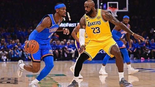 Shai Gilgeous-Alexander e LeBron jogando