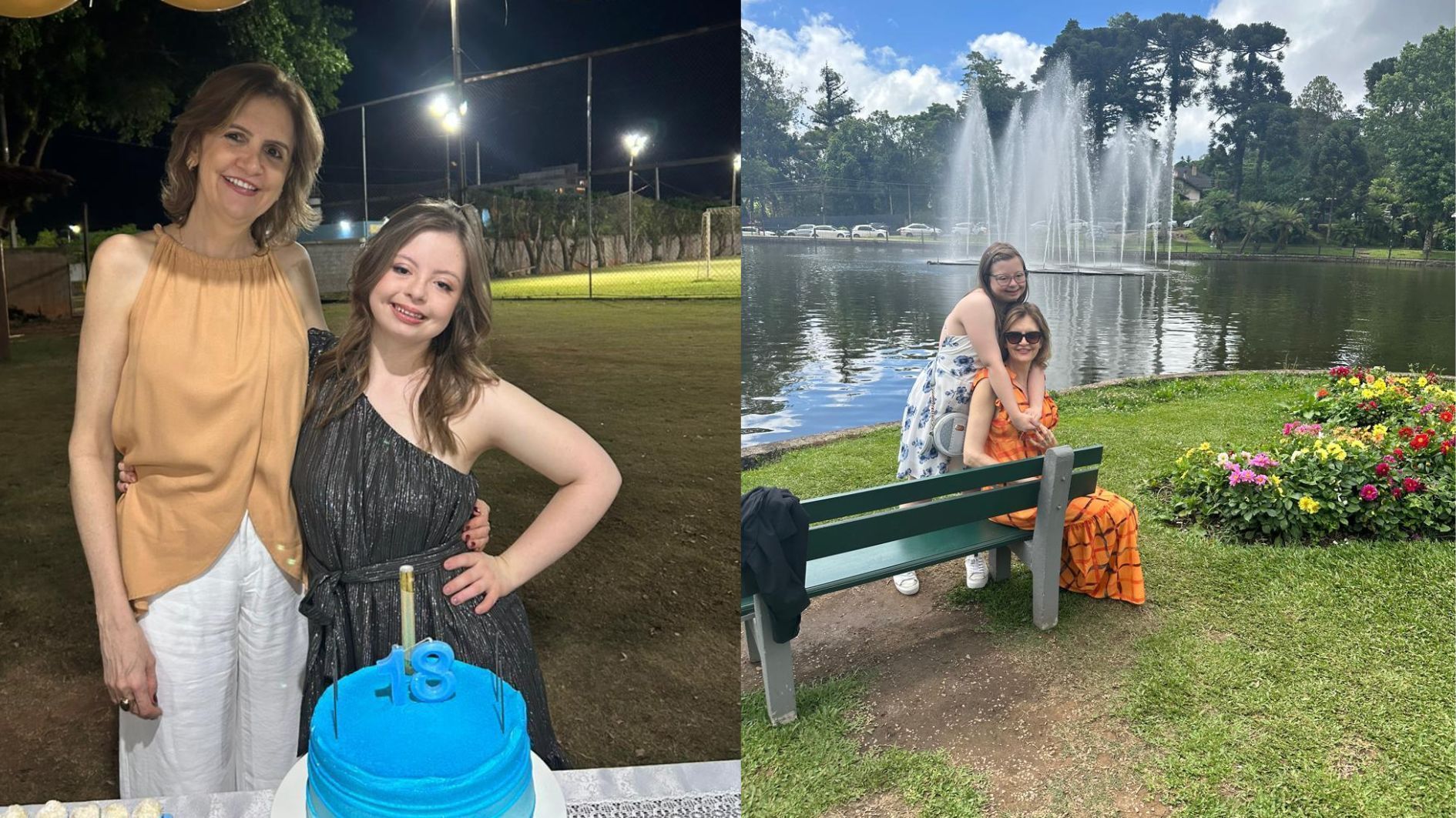 Márcia Binsfeld Furlan e sua filha, Nicole • Arquivo Pessoal