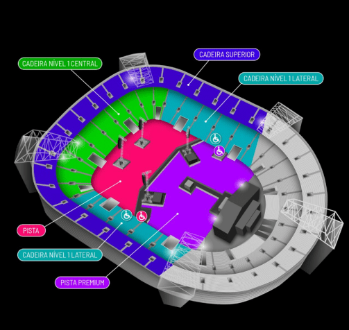 Mapa de ingressos do Allianz Parque • Reprodução