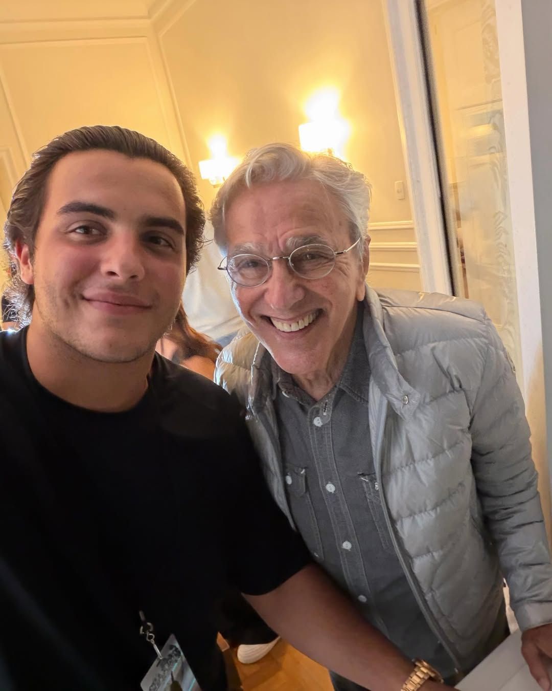 Marcelo Sangalo e Caetano Veloso nos bastidores do Todo Mundo no Rio • Instagram/Marcelo Sangalo