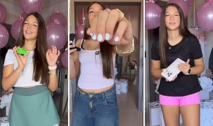 Neta de Leonardo mostra presentes luxuosos de 15 anos