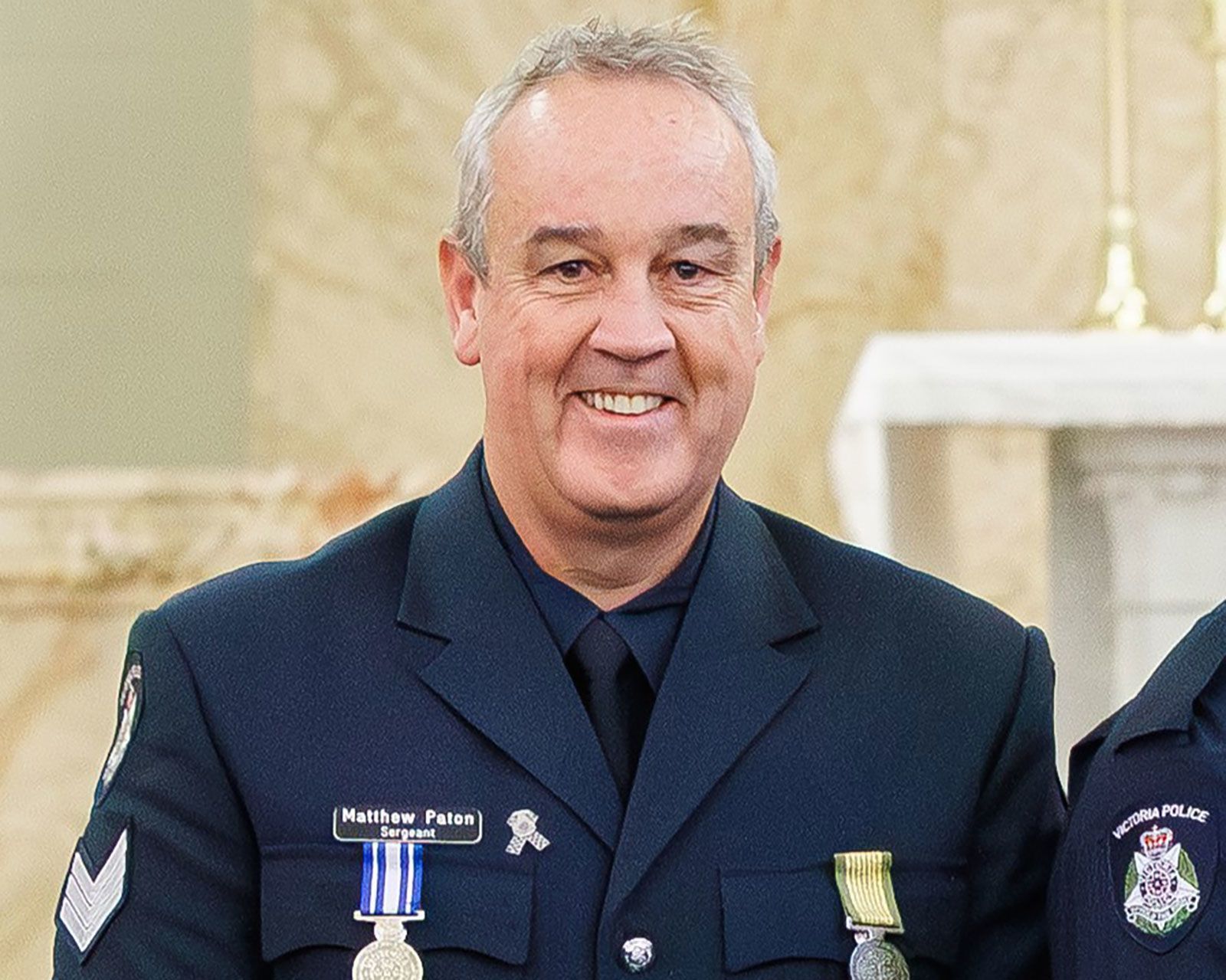 Matt Paton ingressou na Polícia de Victoria em 2009, antes de se tornar instrutor na Academia de Polícia de Victoria em 2017. • Cortesia da Polícia de Victoria via CNN Newsource