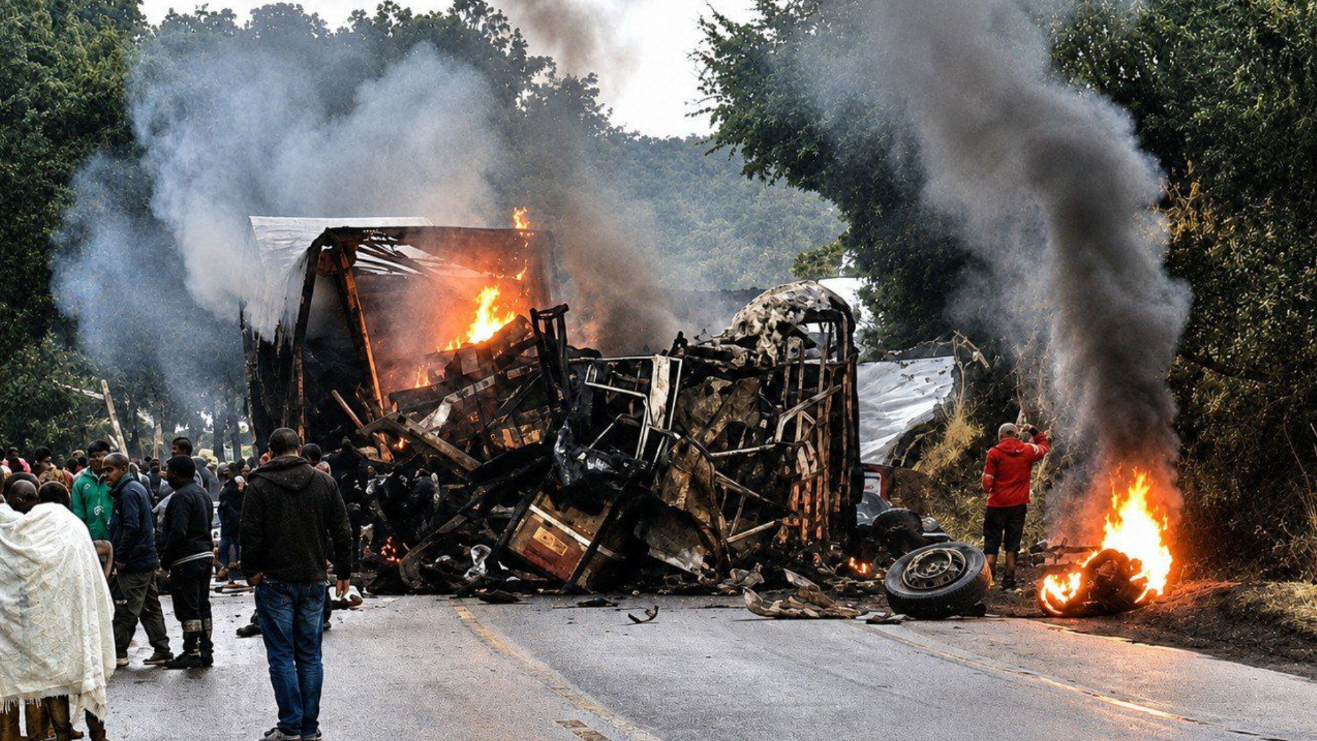 ACIDENTE ÔNIBUS CARRETA