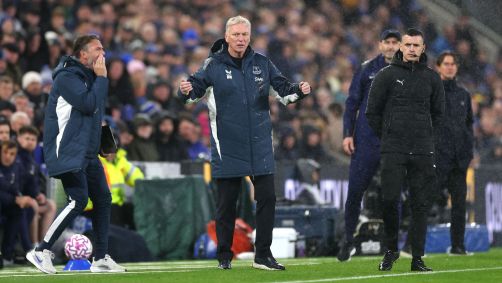 David Moyes, técnico do Everton, em jogo contra o Tottenham
