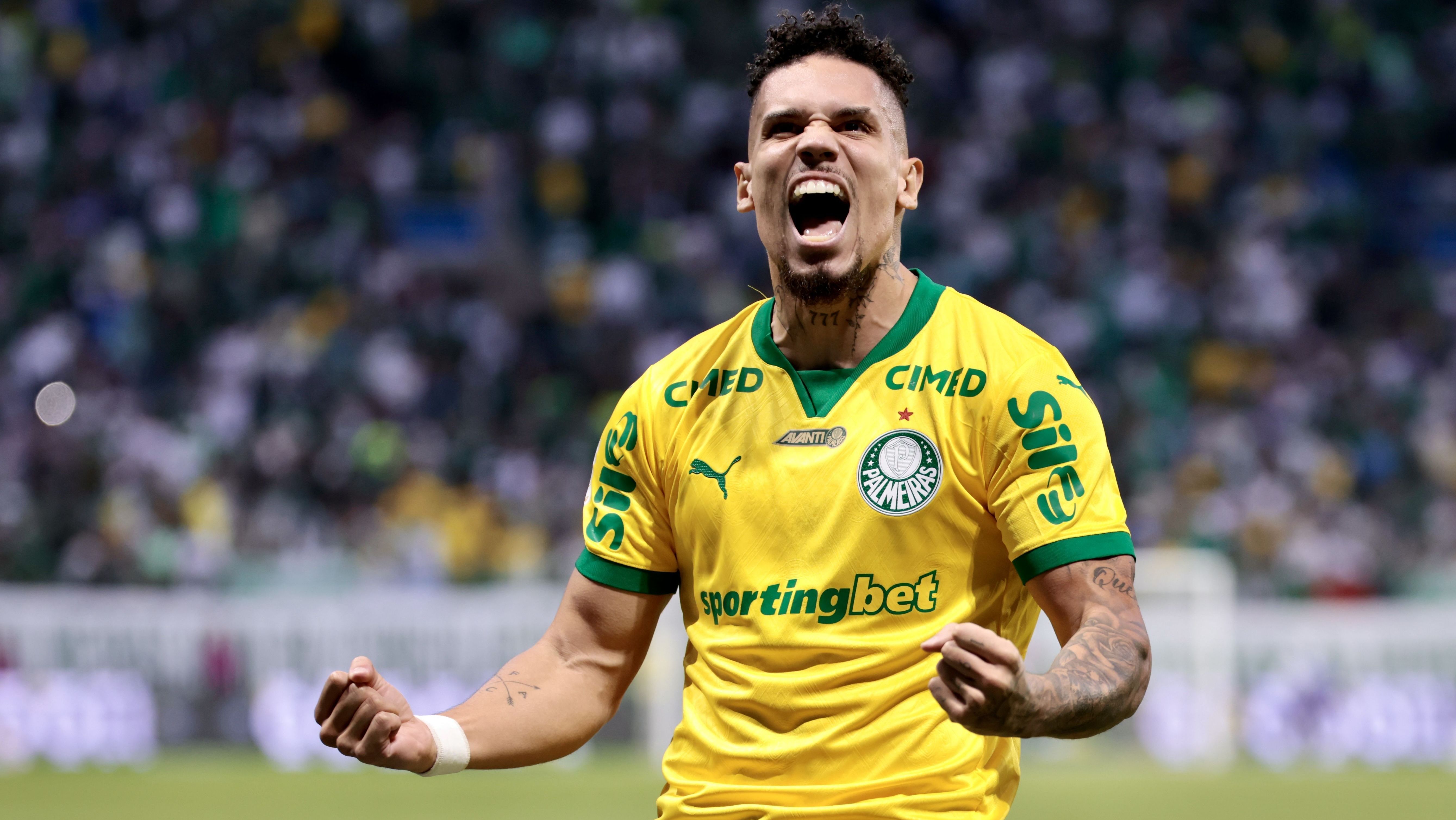 Paulinho comemora gol contra a Chapecoense