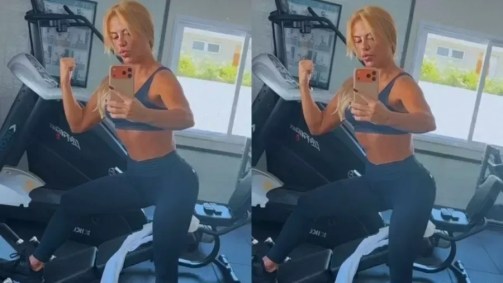 Poliana Rocha exibiu momentos do seu treino nesta terça-feira (12)