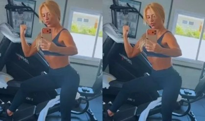 Poliana Rocha exibiu momentos do seu treino nesta terça-feira (12)