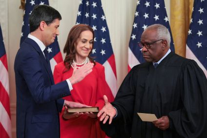 Cerimônia de posse do novo chair do Federal Reserve, Kevin Warsh, em 22 de maio de 2026