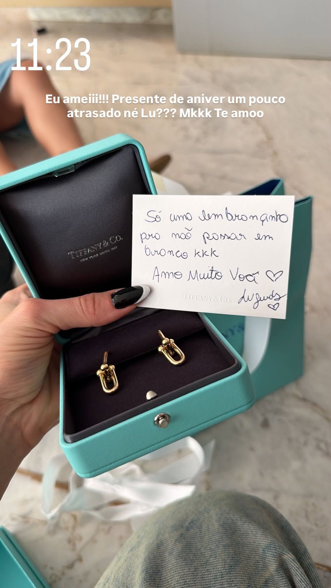 Virginia ganha par de brincos avaliados em mais de R$ 30 mil da marca Tiffany & Co • Instagram/Virginia