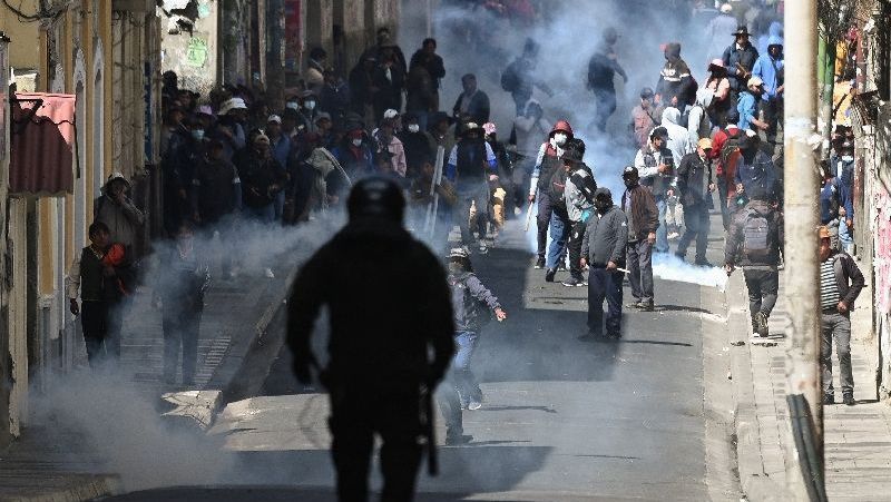 Passeata de protesto em La Paz