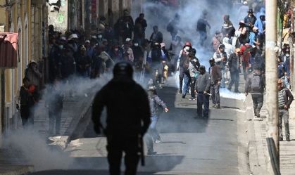 Passeata de protesto em La Paz