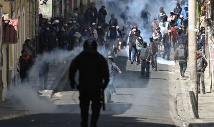 Passeata de protesto em La Paz