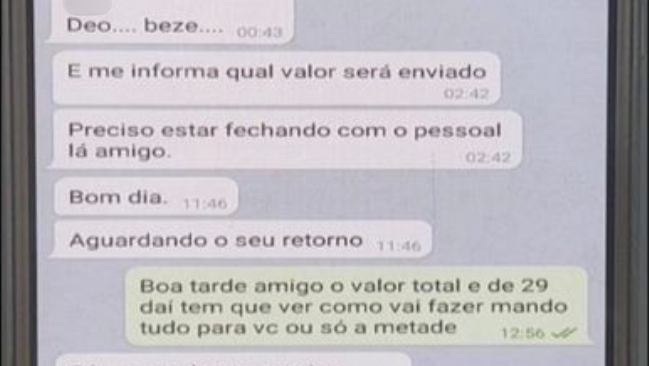 Contato salvo como “Player” informando um número de conta bancária para ser utilizada no “acerto de contas” ou “balancete” mensal efetuado. Essa conta informada, ainda que fragmentada com relação ao nome do titular, levou até Deolane • Reprodução/Policia Civil de São Paulo