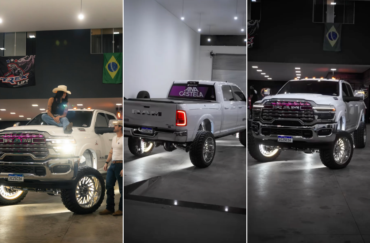 Ana Castela divulga RAM 3500 com diversas modificações