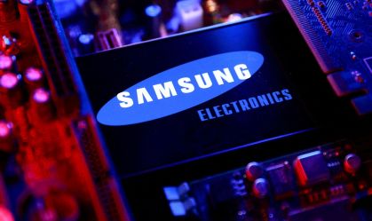 Ilustração mostra logotipo da Samsung Electronics em 25 de agosto de 2025