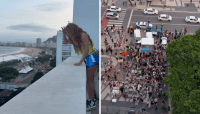 Shakira se declara a fãs brasileiros em porta de hotel; veja