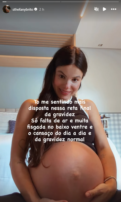 Sthefany Brito mostra barrigão no fim da gravidez • Instagram/Sthefany Brito