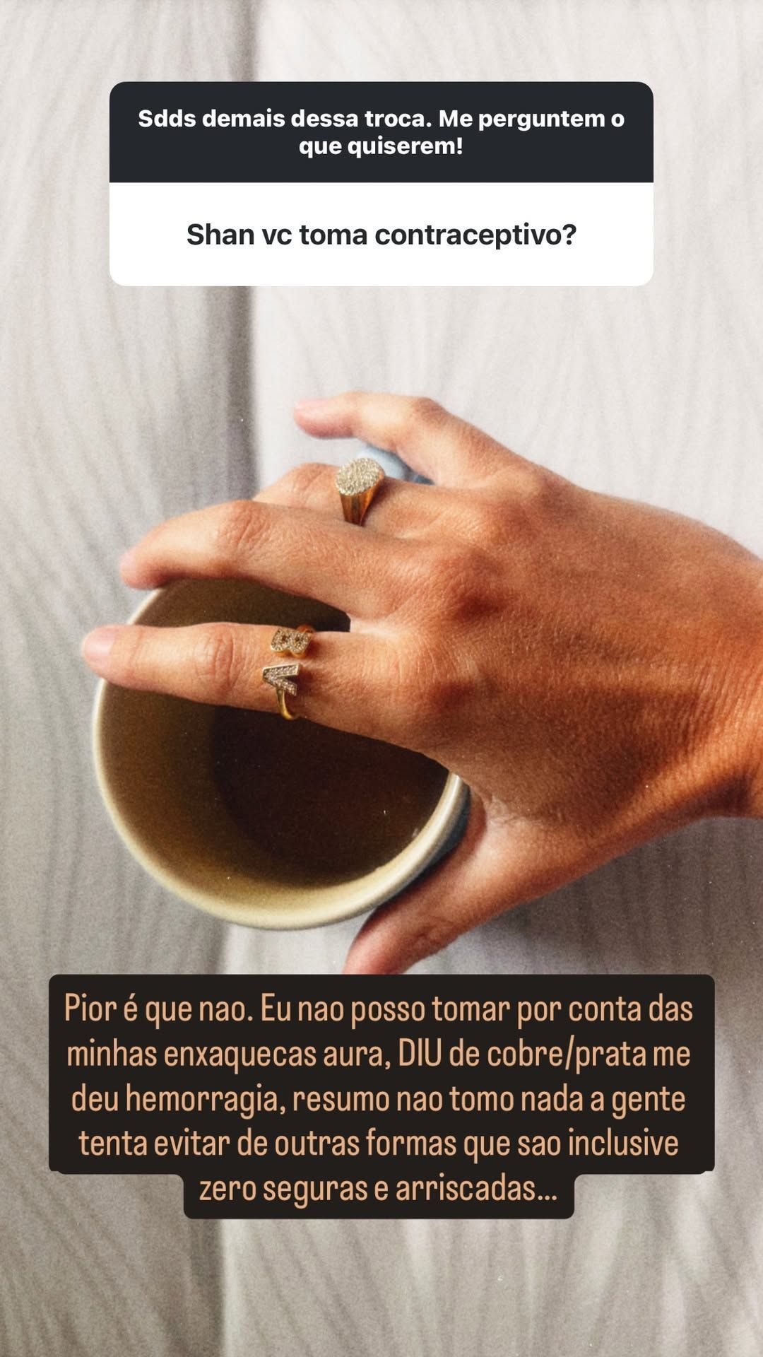 Shantal revela que usa métodos contraceptivos "zero seguros e arriscados" • Instagram/Shantal Verdelho