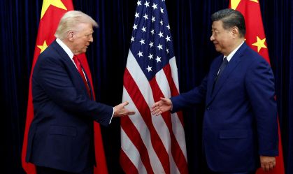 Donald Trump e Xi Jinping durante reunião bilateral em Busan, Coreia do Sul, em 30 de outubro de 2025